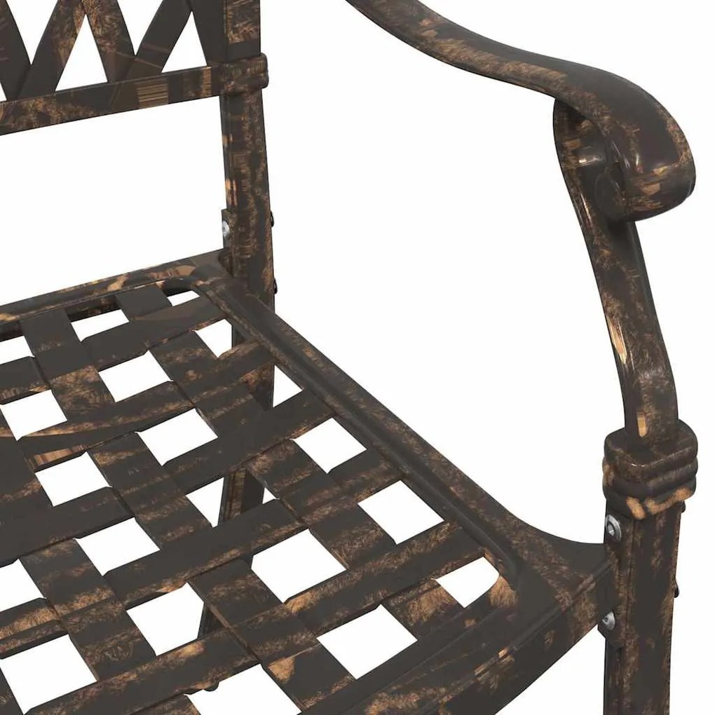 Kerti Szék párnával 2 pcs Bronz 55 x 56.5 x 91cm Alumínium