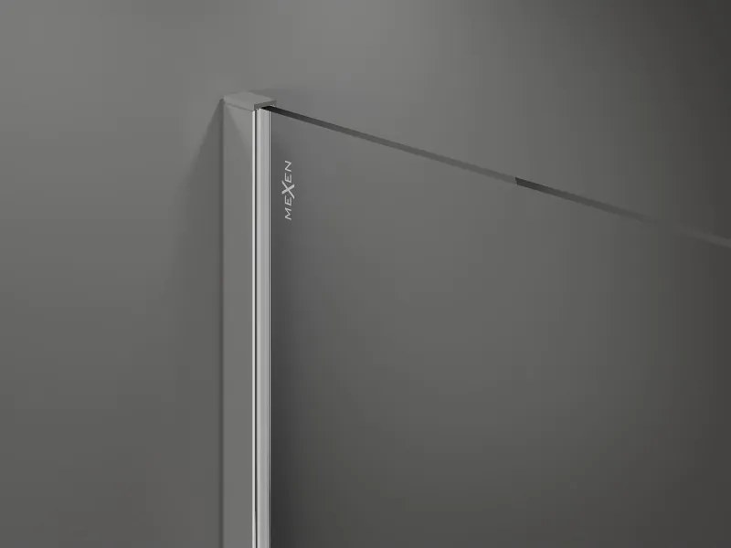 Mexen Kioto zuhanyparaván 100x200 cm 8 mm, króm profil, átlátszó üveg, 800-100-101-01-00