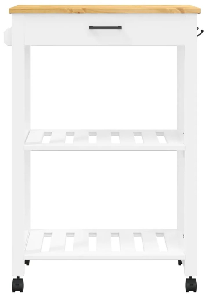 MONZA tömör fenyőfa konyhai kocsi 60 x 40 x 90 cm