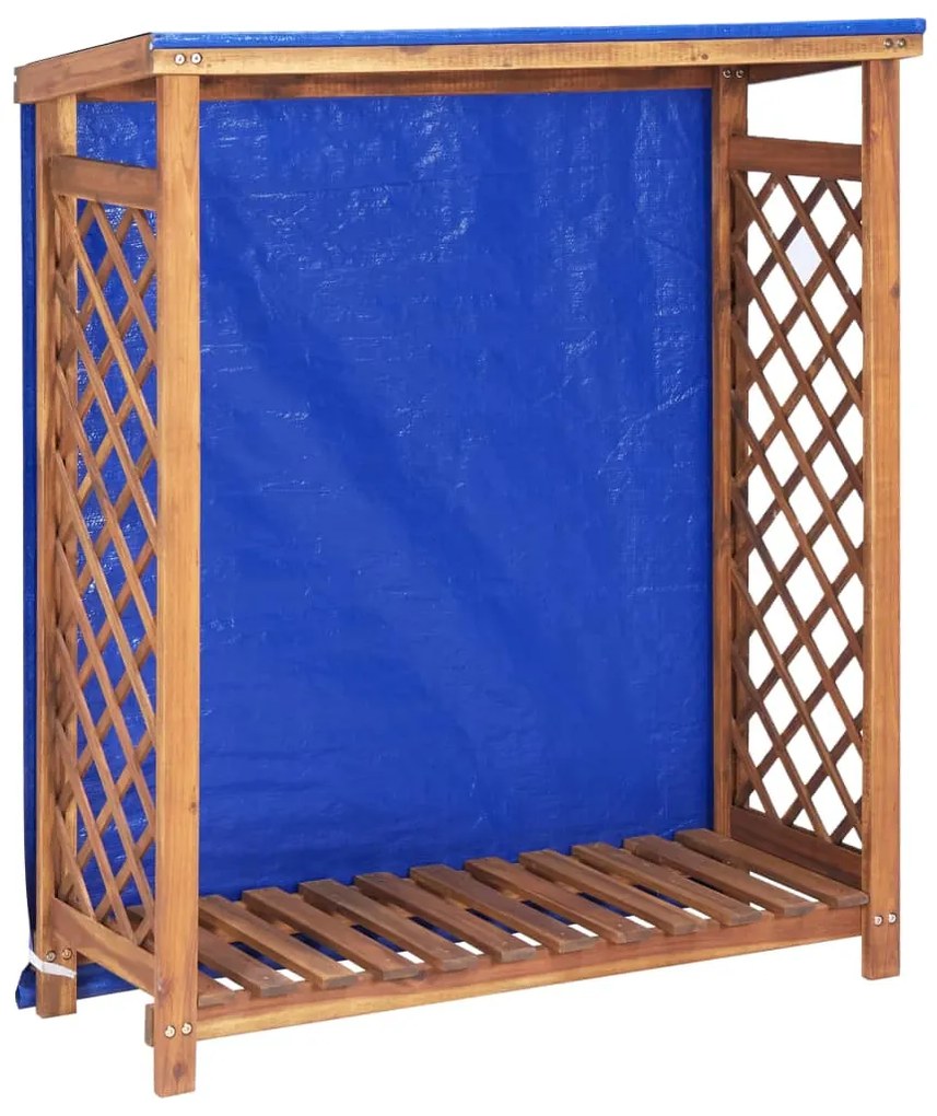 vidaXL tömör akácfa tűzifatároló 105 x 38 x 115 cm
