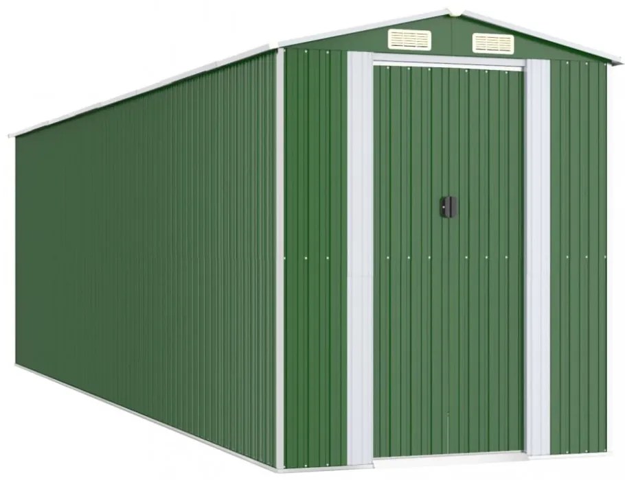 zöld horganyzott acél kerti fészer 192x689x223 cm