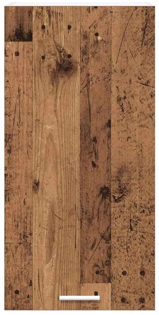 Függő szekrény Riga Régi fa és fehér 40 x 31 x 80 cm Faanyag