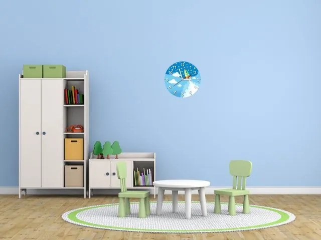 Gyerek óra Világűr rakéta 30x30cm ZD5367A_1OD