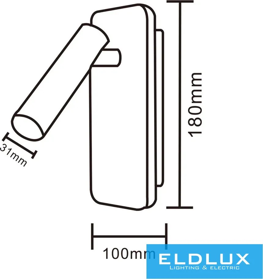 UNIVERSO Fali lámpa LED 6w 240lm + 150lm 4000k IP22 fehér kapcsolóval