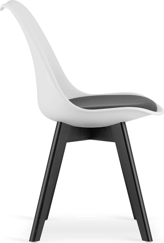 AKCIÓ Fehér-fekete BALI MARK szék fekete lábakkal II. osztály