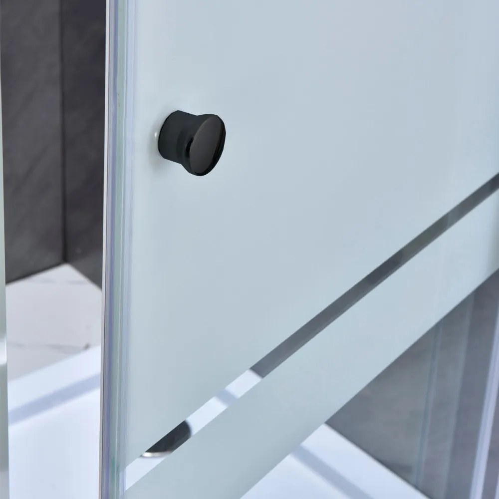 Flexi-S állítható zuhanyajtó 76-91x185 cm fekete