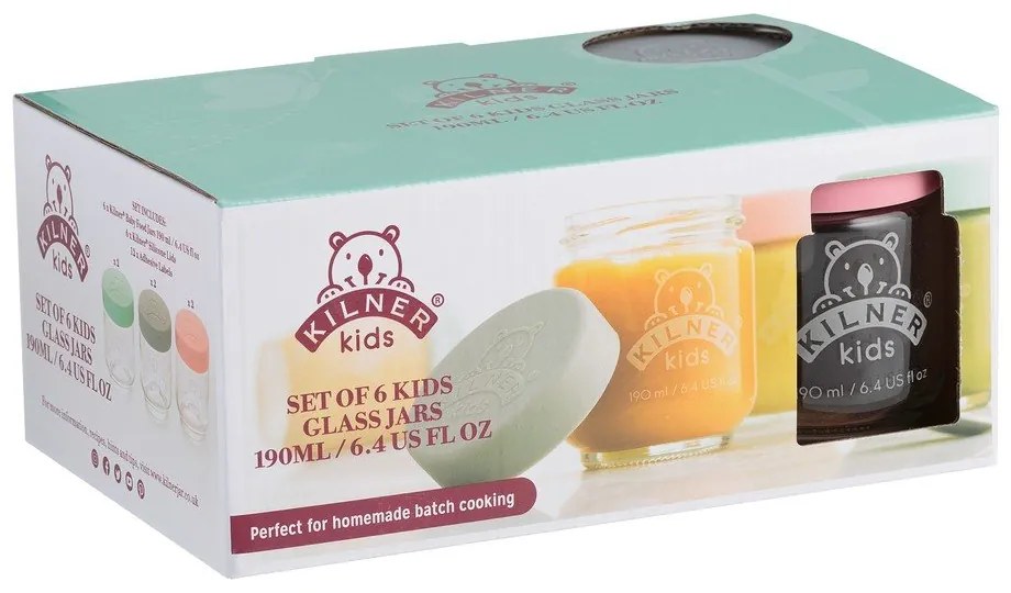Befőttesüveg bébiétel tárolásához 6 db 190 ml - Kilner