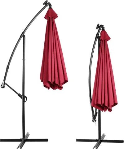 Deuba LED napernyő Mali Ø350 cm - piros