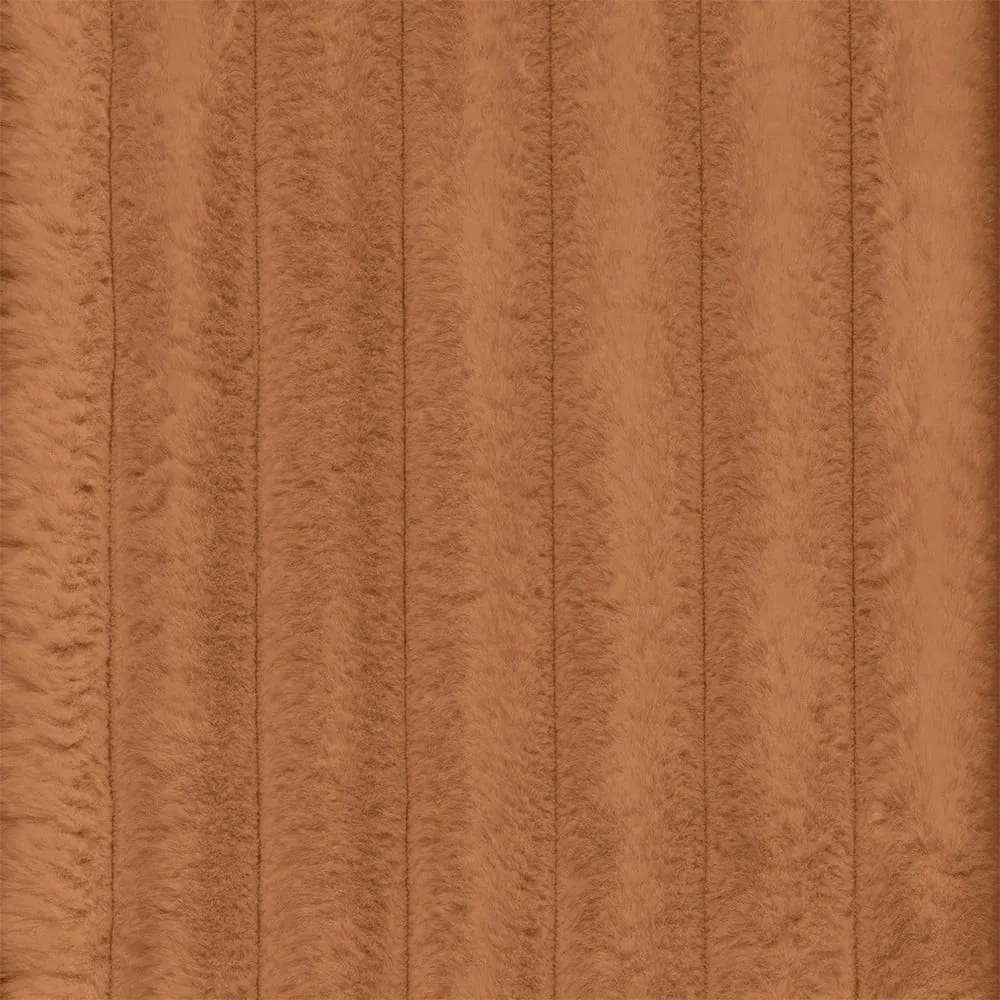 Terrakotta színű kordbársony sarokkanapé (bal oldali-heverő résszel) Martin – Ropez