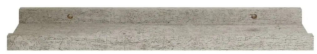 4 db betonszürke fali polc 40 x 9 x 3 cm