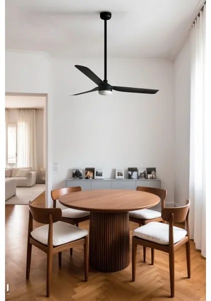 FARO 33815WT-21-LED Dimmelhető mennyezeti ventilátor PUNT M LED/18W/230V fekete átm. 132 cm WT + távirányító