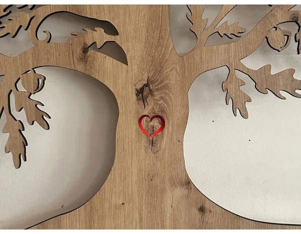 Li-Go 5742/DUB2 - LED fali dekoráció LED/10W/230V 90x110 cm tölgy