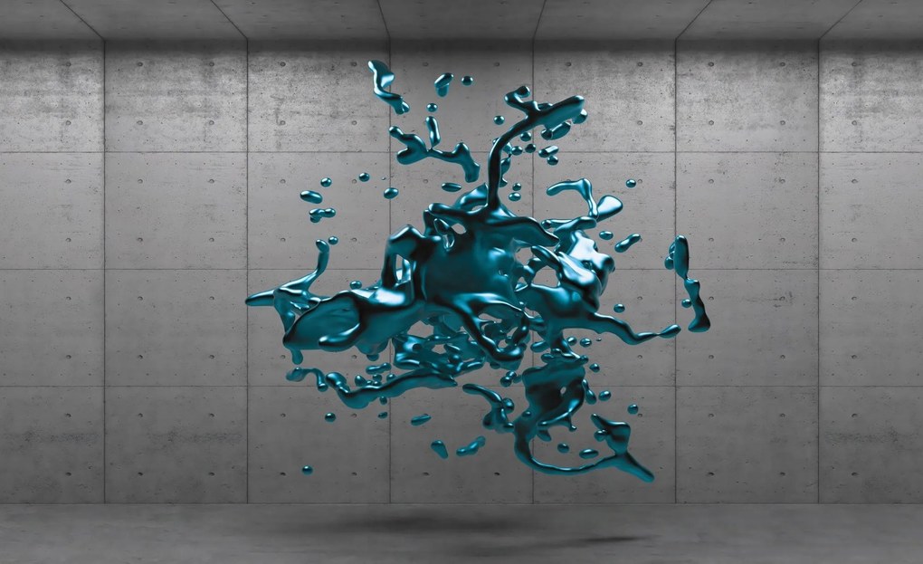 Fotótapéta Absztrakt Beton és türkiz vinil 312x219 +ragasztó