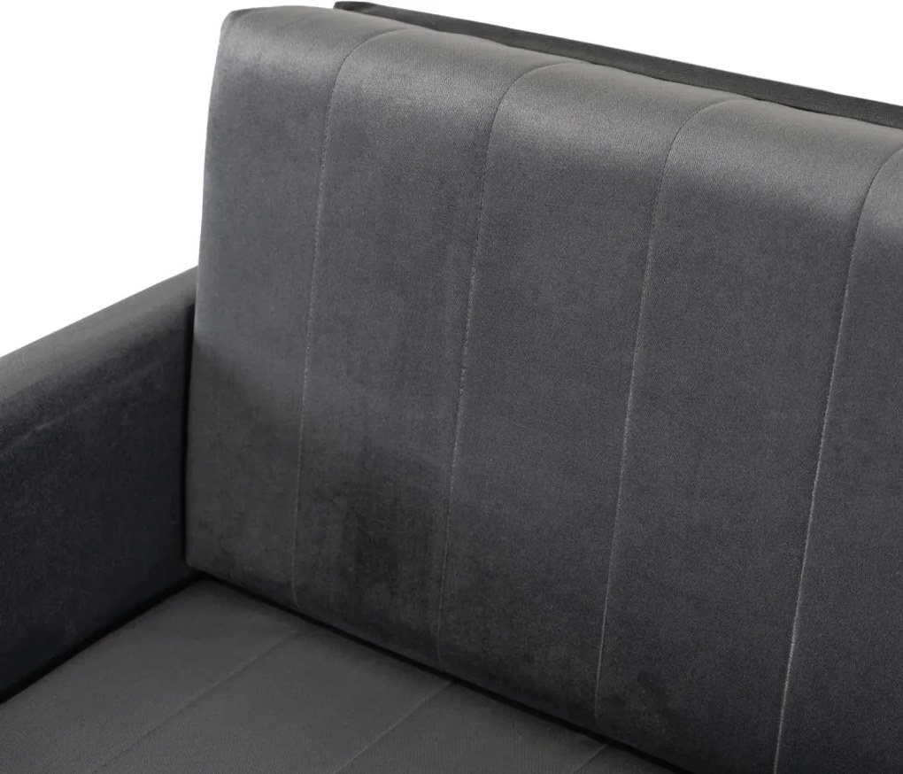 Kétszemélyes ágyazható fotel szürke színben VERO 2