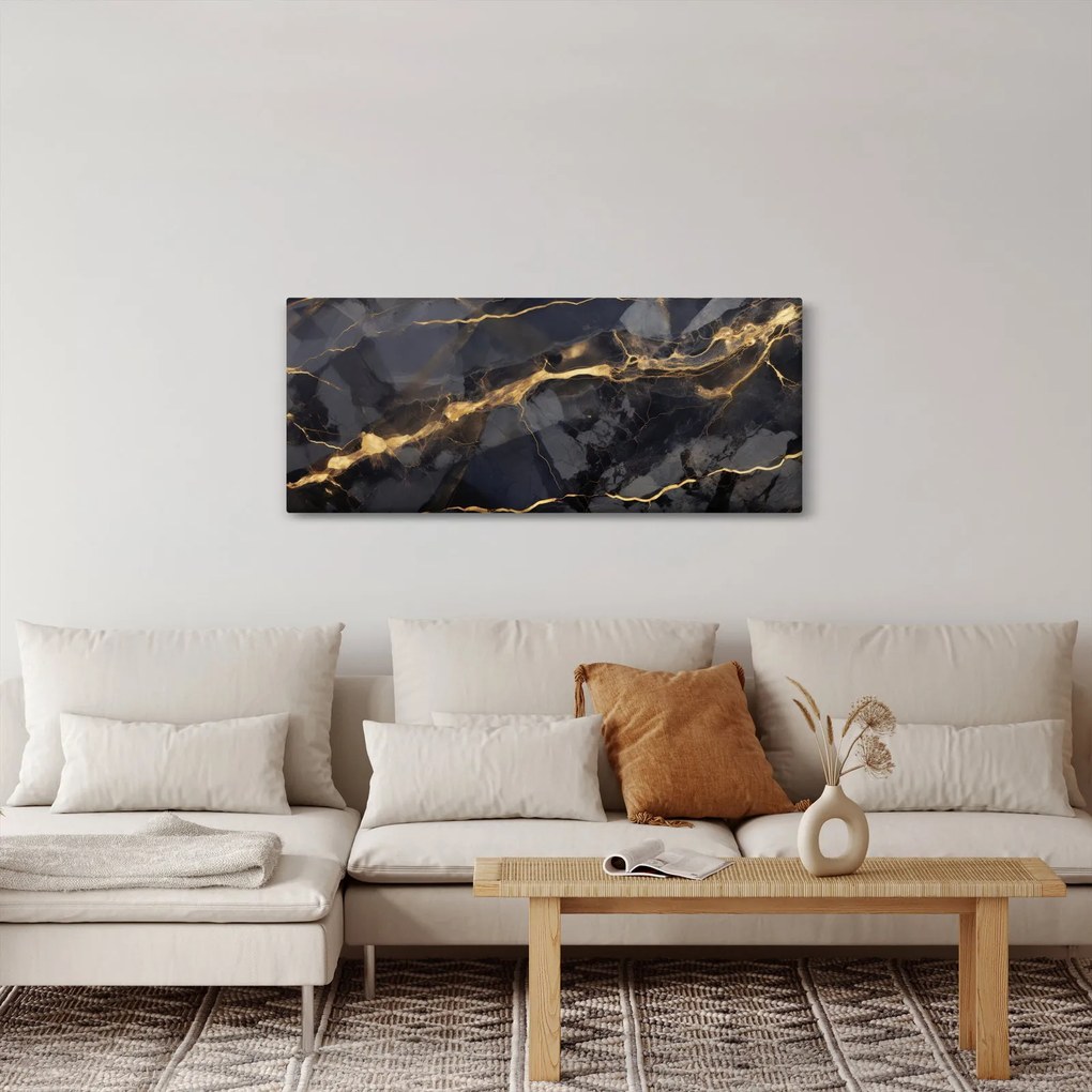 Kép - Fekete - arany dekoráció (120x50 cm)