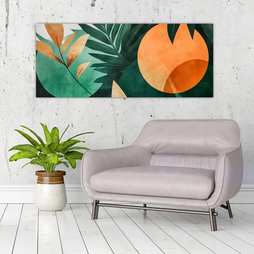 Kép - Geometrikus természeti minták (120x50 cm)