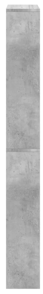 betonszürke 4 szintes cipőszekrény tükörrel 63 x 17 x 134 cm
