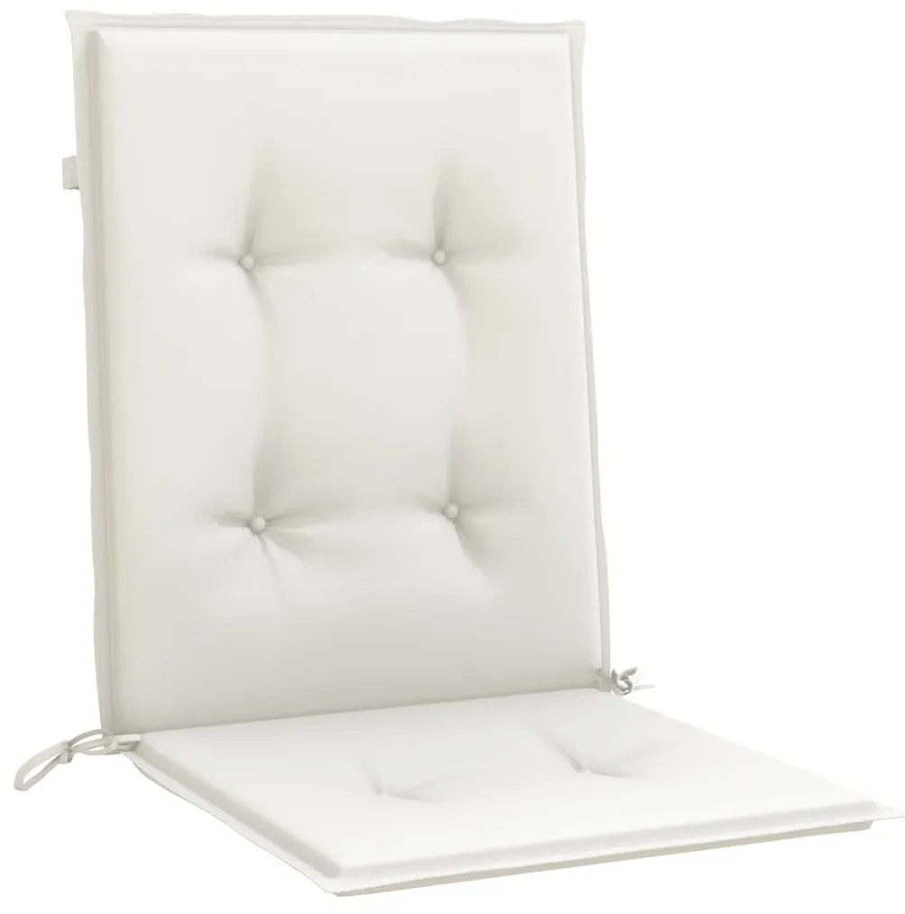 4 db melange krémszínű szövet háttámlás székpárna 100x50x4 cm