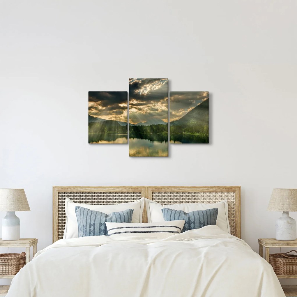 Tó a ragyogó nappal képe (90x60 cm)