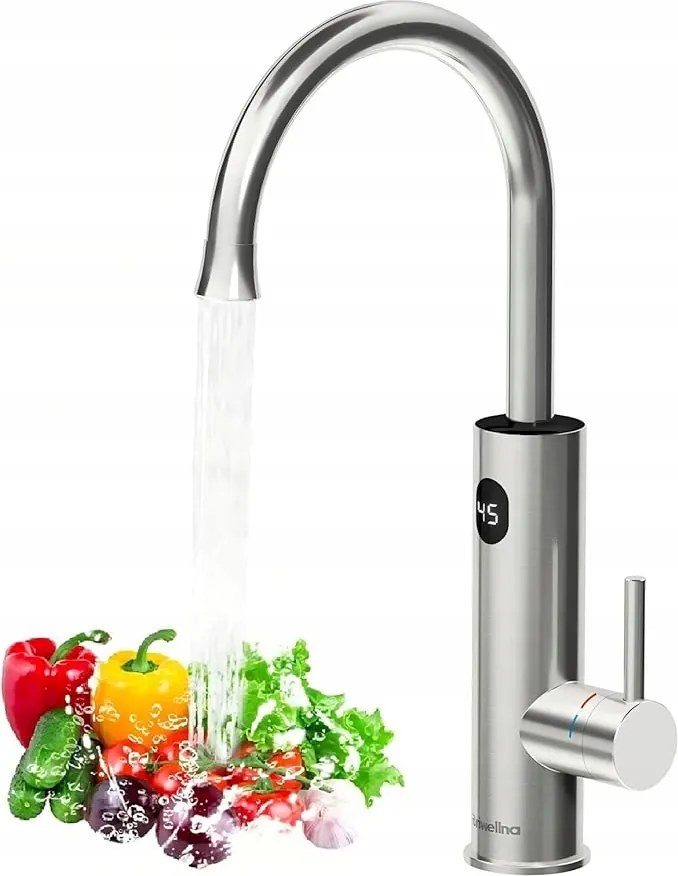 Rozsdamentes acél melegvíz csaptelep bojlerrel 3200W 220V