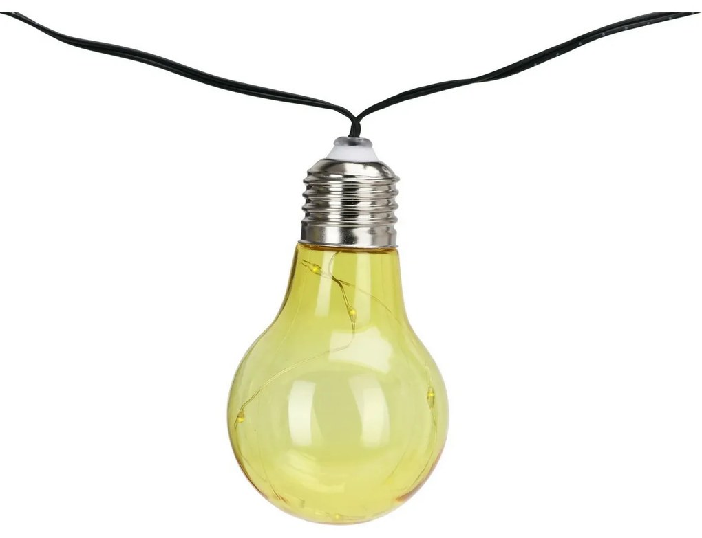 ProGarden napelemes izzólánc színes, 2 m , 10 x 5 LED izzók