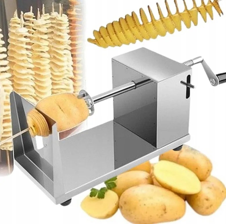 Fém Burgonyavágó Batáta Hasábburgonya Zöldség Csavart Hasábburgonya XL