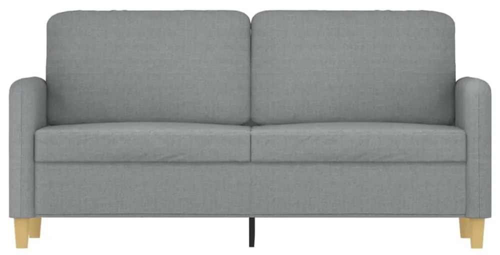 vidaXL kétszemélyes világosszürke szövetkanapé 140 cm