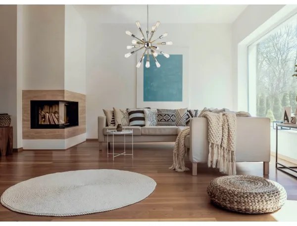 Klausen 109001 - Csillár COMET 18xE27/11W/230V fényezett króm/arany