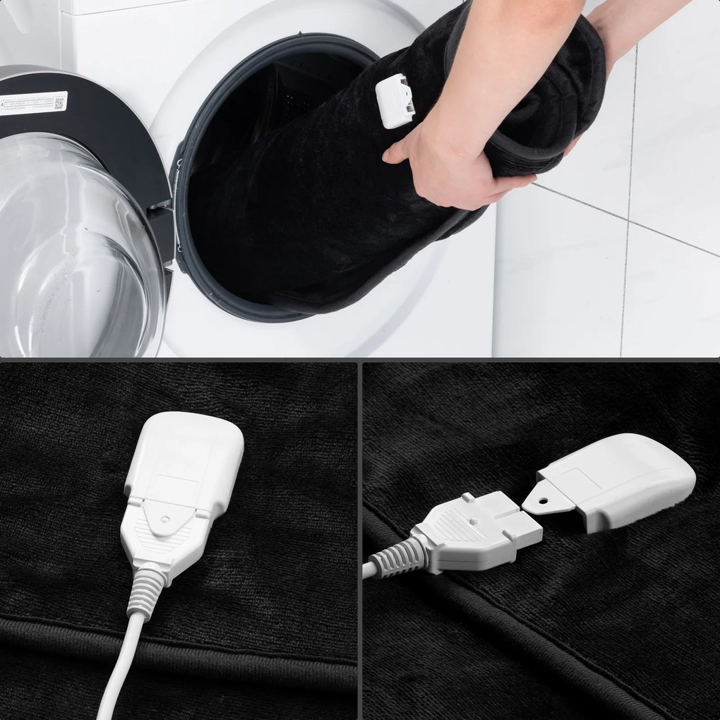 monzana® Fleece fűthető takaró - antracit