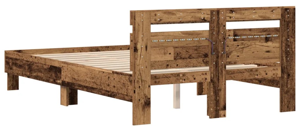 Fa Ágykeret Természetes Tömör fa 120 x 200 cm Tartós