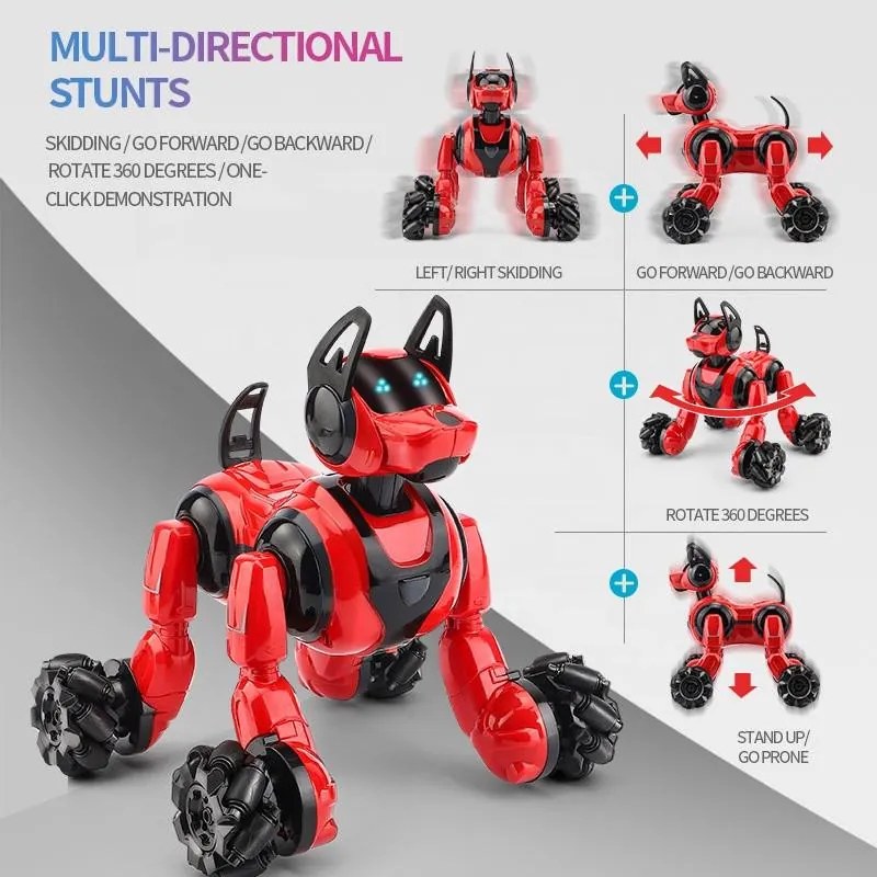 Stunt Dog Karkötő Távirányítós Driftelő Okos Robot Kutya 7.4V Akku 2.4 Ghz
