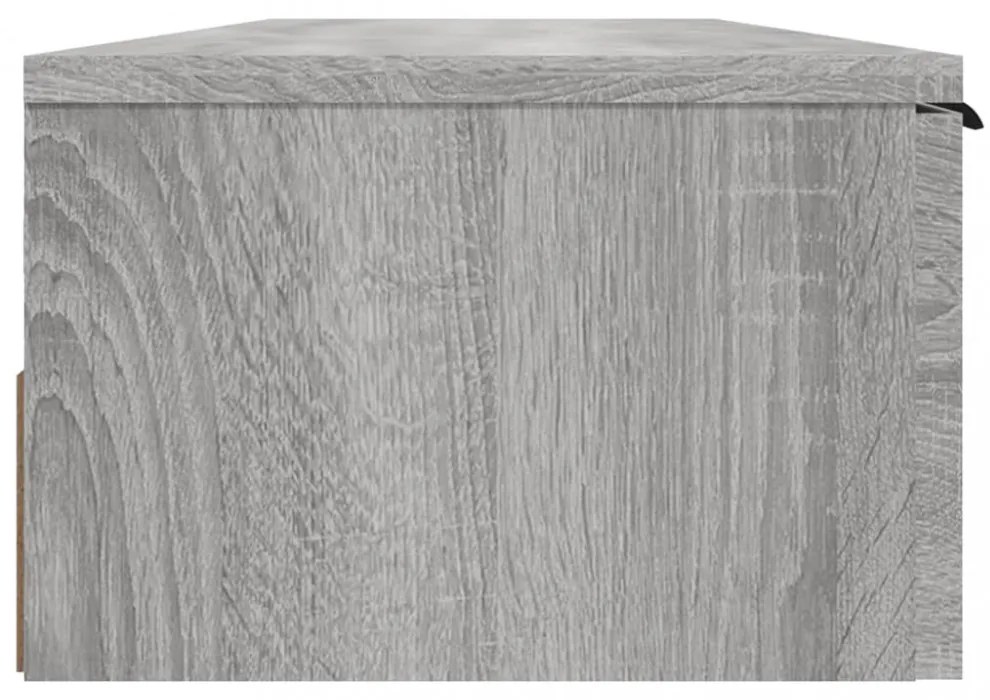 szürke sonoma színű szerelt fa faliszekrény 102 x 30 x 20 cm