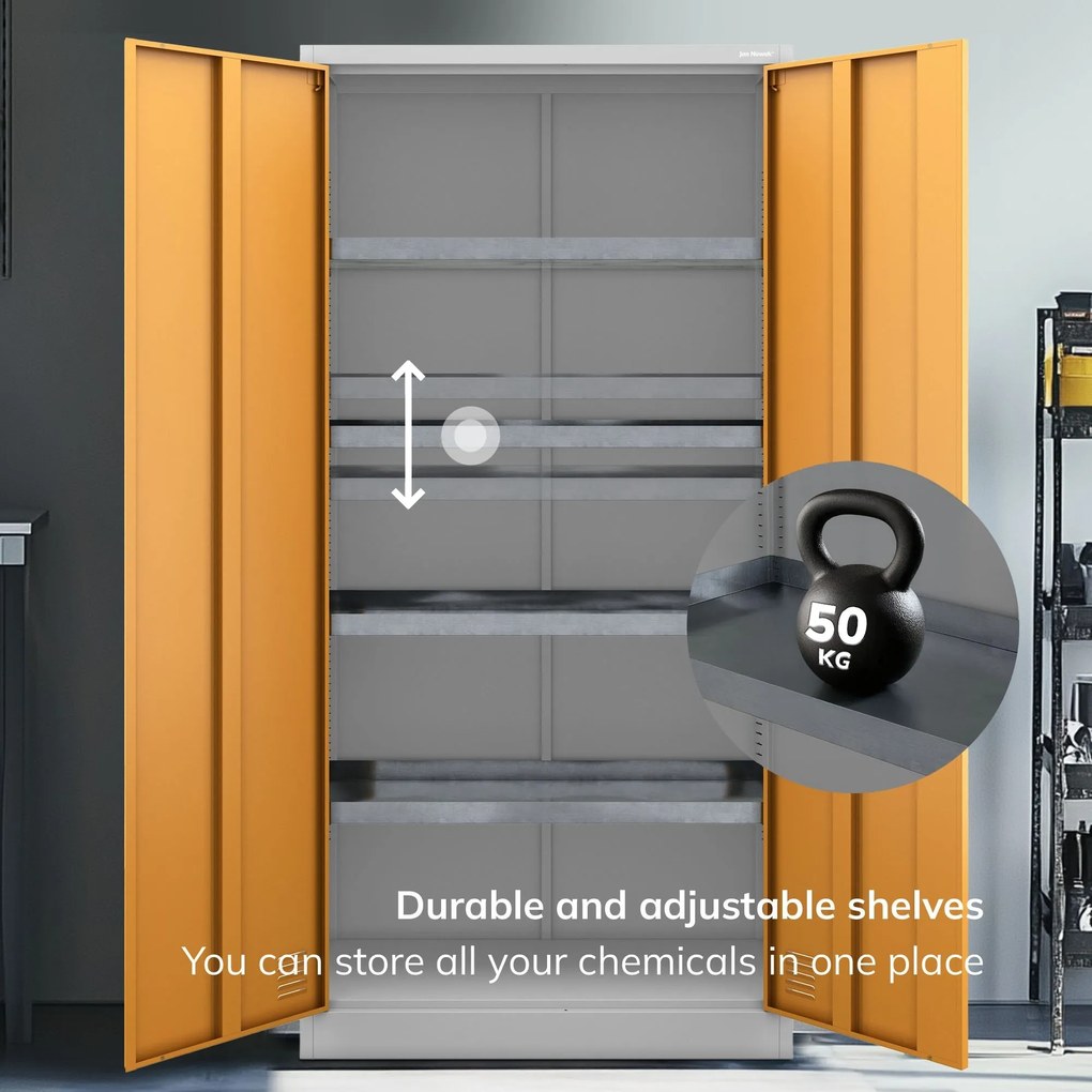 MARIA VEGYSZERSZEKRÉNY, 900 x 1850 x 400 mm, szürkéssárga