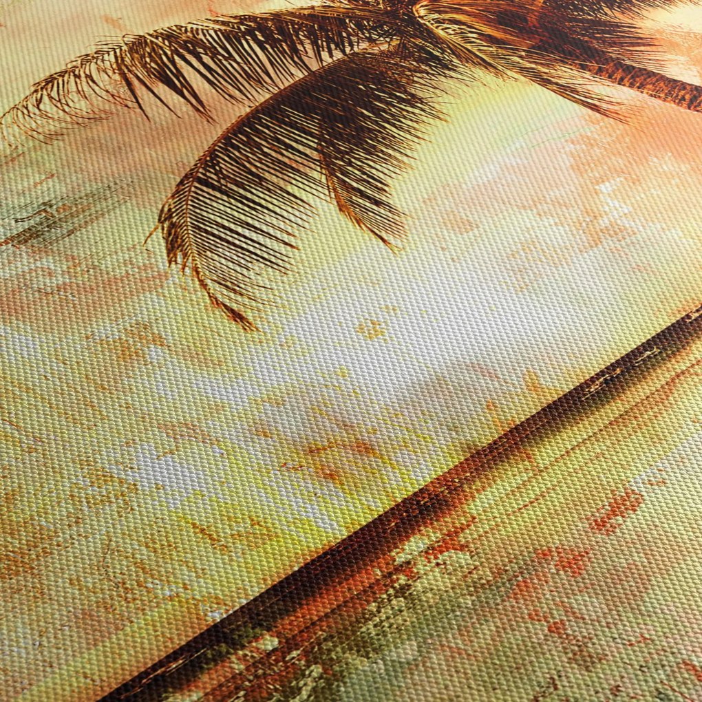 Kép - pálmafák a tengerparton (120x50 cm)