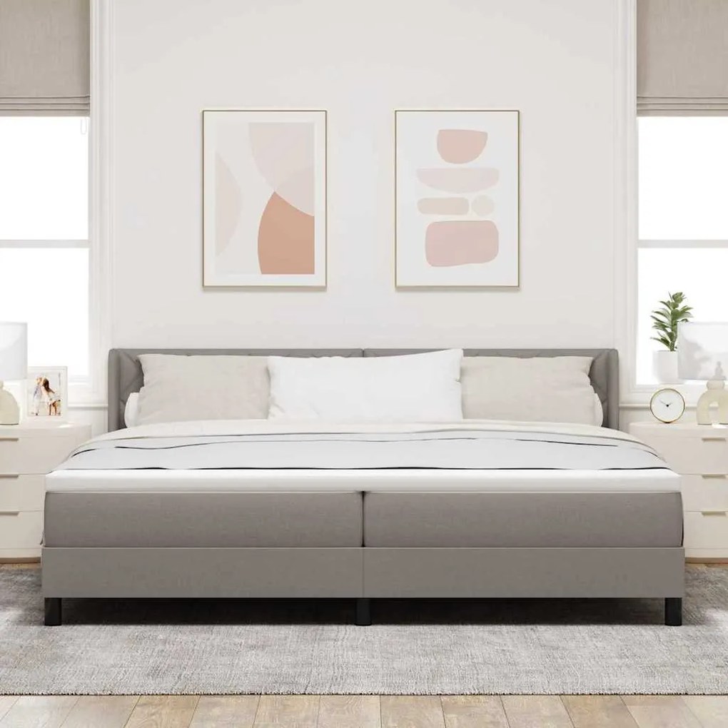 Boxspring ágy matraccal matracmal Tópszínű 200 x 200 cm