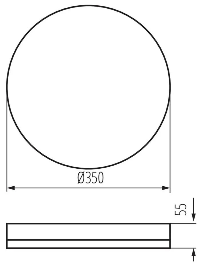 Kanlux IPER LED 35W-NW-O fali/mennyezeti lámpa, 35W LED, 4000K, 4200 lm, IP65, IK10