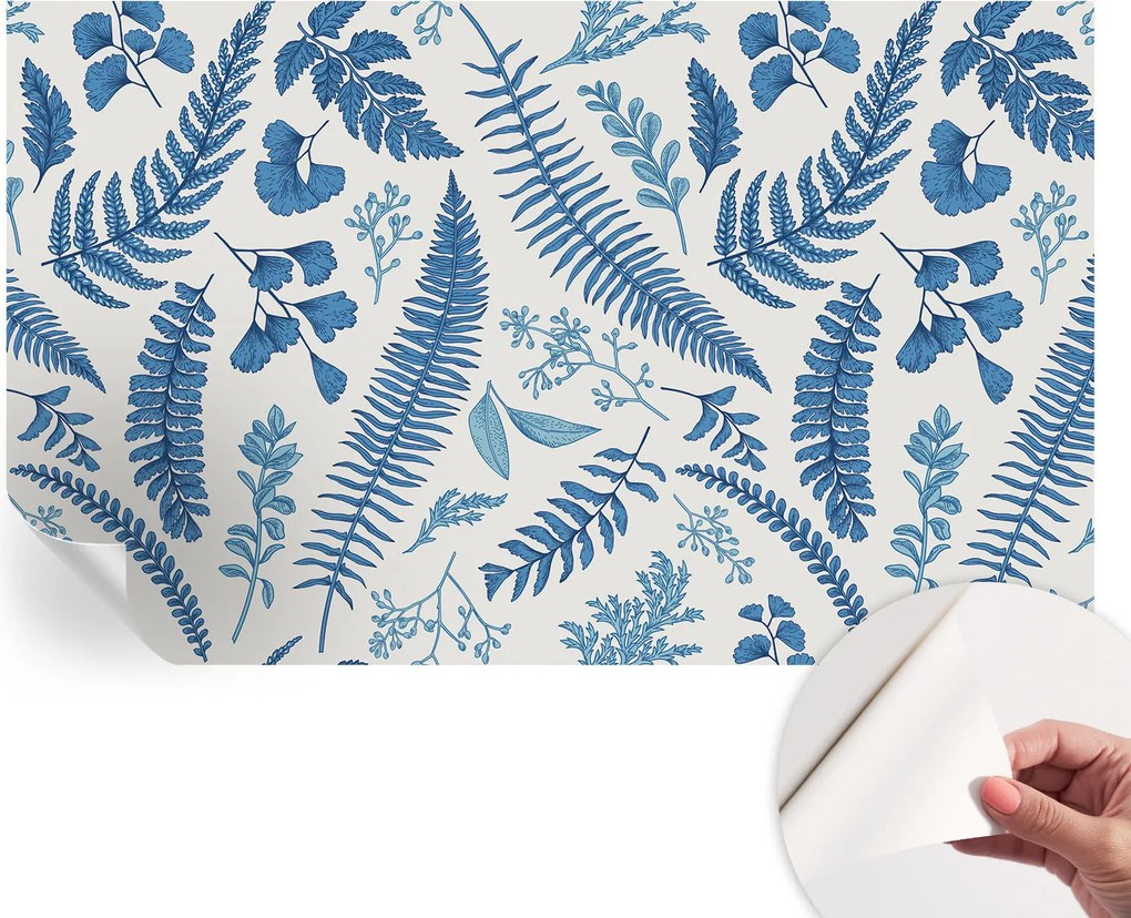 Öntapadós tapéta Fali furnér 3D hatás Botanikus minták 416x254 cm