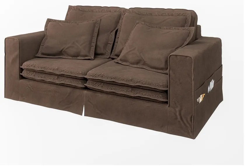 Sötétbarna kanapé 196 cm Nora – Ropez