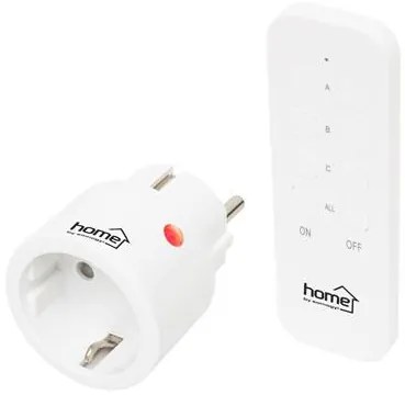 Dugalj szett, 1 aljzat, távirányítóval, 2300 W, HOME, fehér (LUSE009)