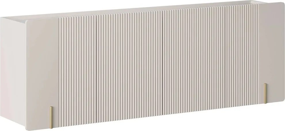 Malmi függesztett négyajtós komód 200 cm - kasmír / crema bianca / arany