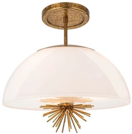 Quoizel STARING-3P-DG-OPAL-Csillár rúdon STARING 3xE14/40W/230V átm. 45,7cm arany