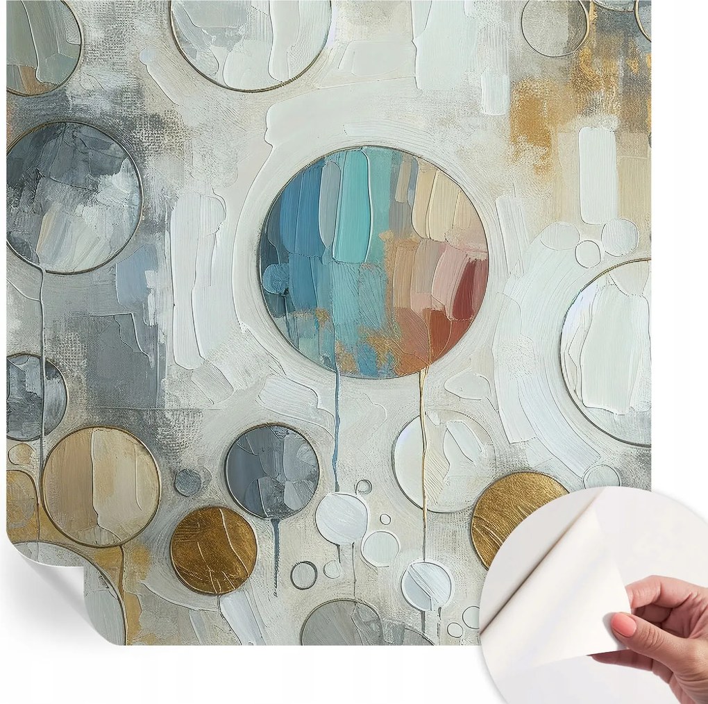 Fotótapéta Öntapadós Design Divatos Geometrikus kerekek 250x250 cm