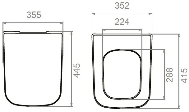 CeraStyle DURU WC ülőke - duroplast - lecsapódásgátlós - könnyen levehető - klikk rendszerű