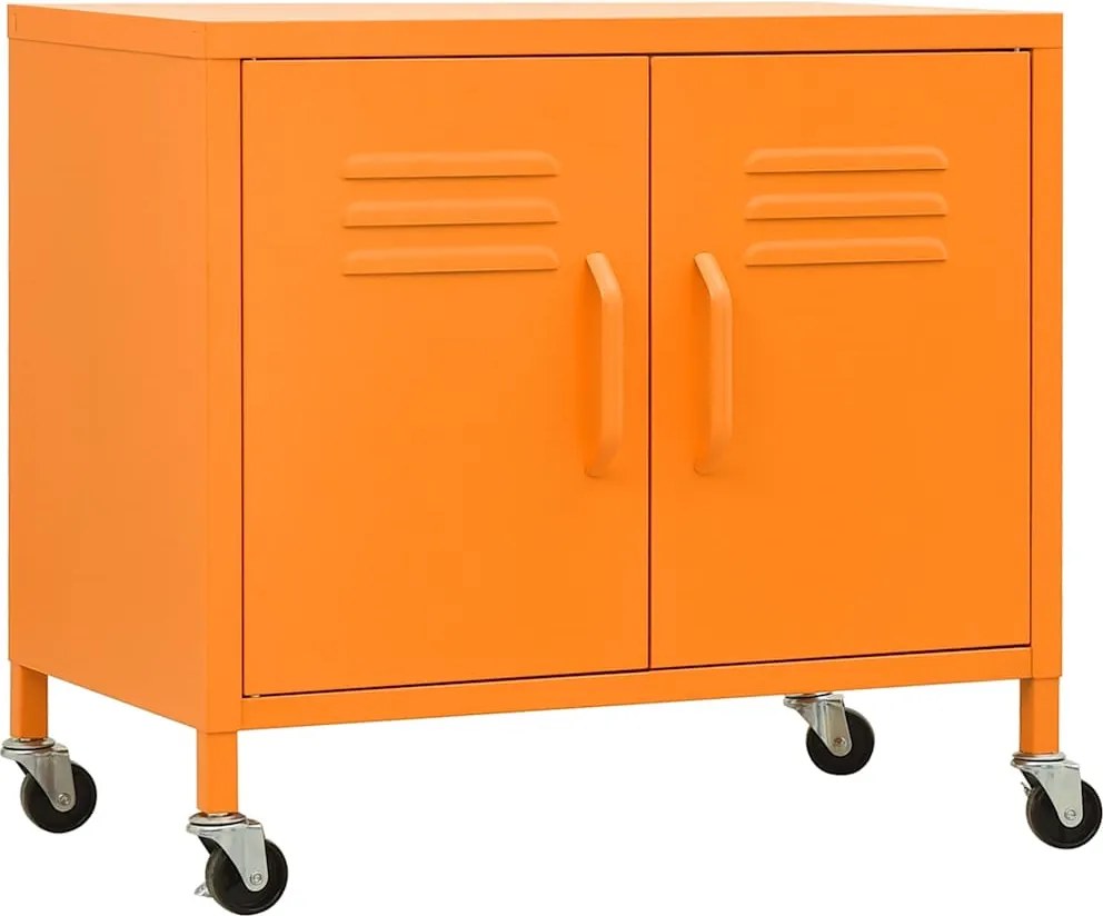 vidaXL narancssárga acél tárolószekrény 60 x 35 x 56 cm