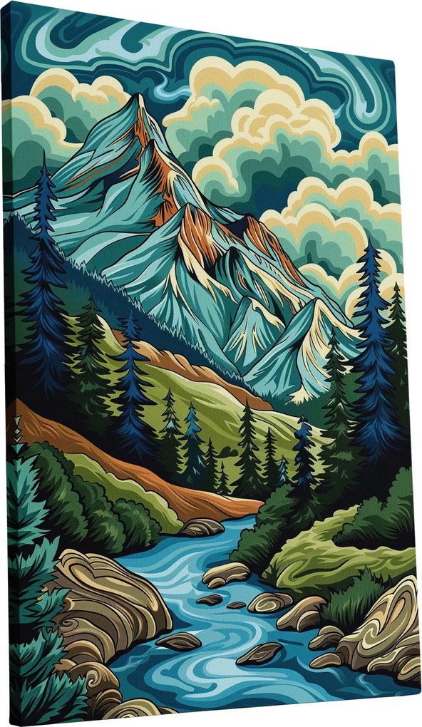 Vászonkép Festői hegyi táj otthon nappali szoba 50x70