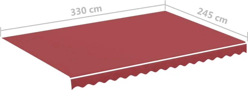 Burgundi vörös csere napellenző ponyva 3,5 x 2,5 m