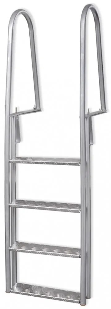 4 lépcsős alumínium dokk-/medencelétra 170 cm