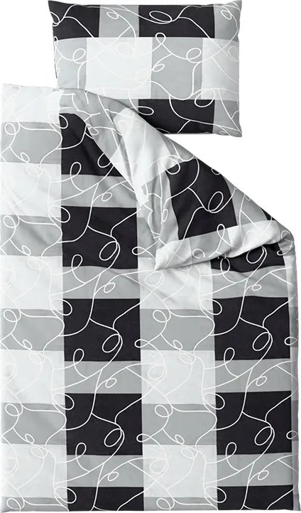 Pamut ágynemű SQUARES BLEND szürke Ágyneműhuzat mérete: 70 x 90 cm | 140 x 200 cm