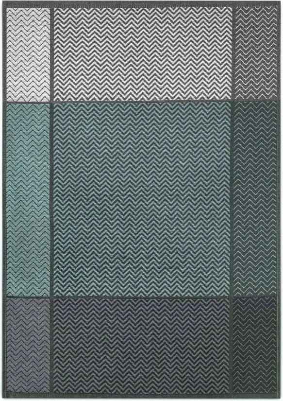 Konyhai törlőkendő 50x70 Zwoltex Pure türkiz szürke cikk-cakk