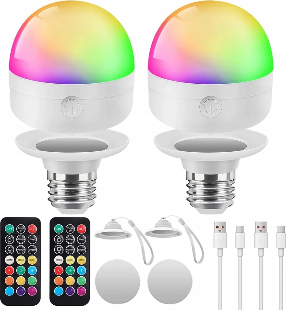 Led Izzó Távirányítóval, Fehér Színváltó Mágnessel A Bútorok Megvilágításához